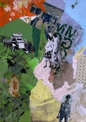 Mirage. Collage and acryl on wood, 40 x 60 cm, 2011