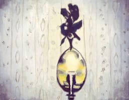 Lamp . Gouache on cardboard, 25 x 20 cm, 2013
