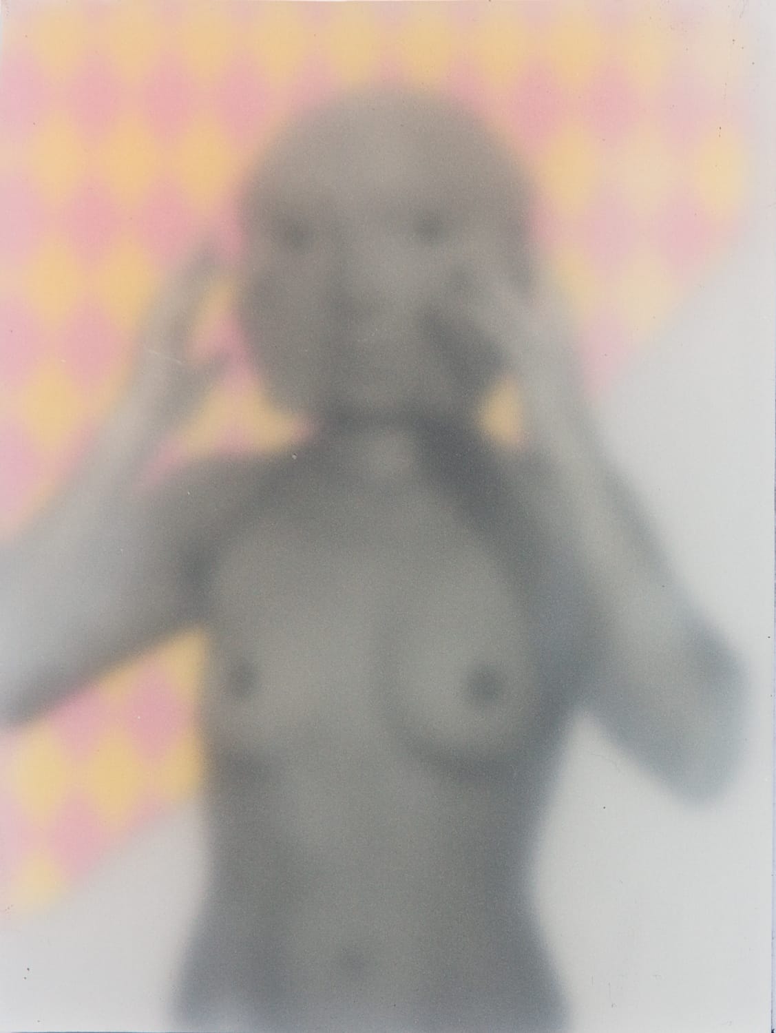 Blur. Collage on acrylic, magnet, 9 x 12 cm, 2018
