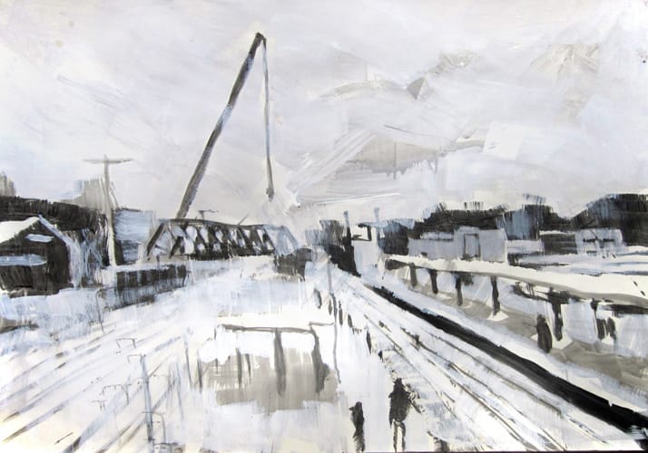 Winter IV. Gouache on paper, 100 x 70 cm, 2011