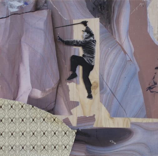 Other worlds VI. Collage and acryl on wood, 25 x 25 cm, 2011