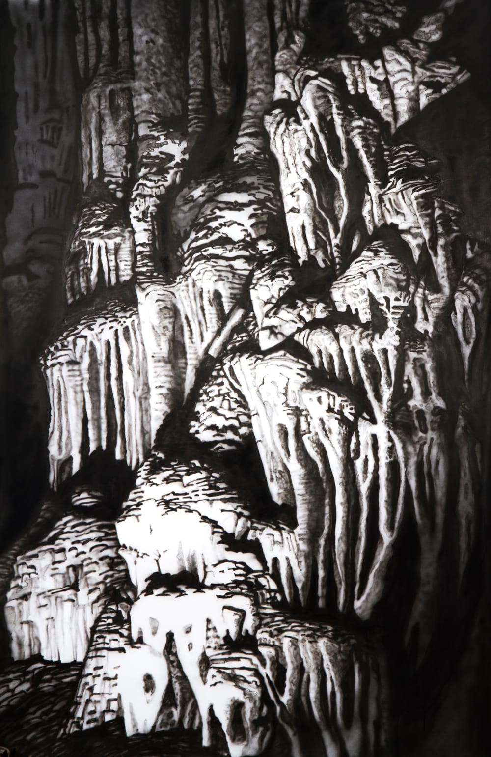 Dragon Caves, Big. Ink on paper, 160 x 240 cm, 2017