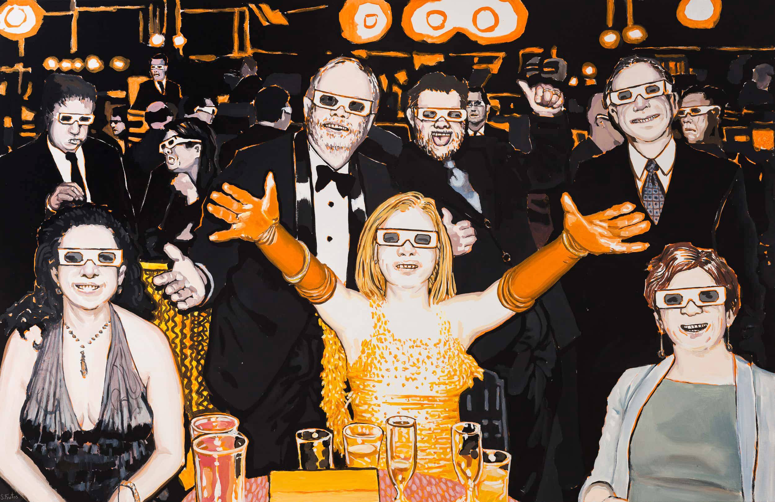 The Party. Acrylic on canvas, 130 x 200 cm, 2024