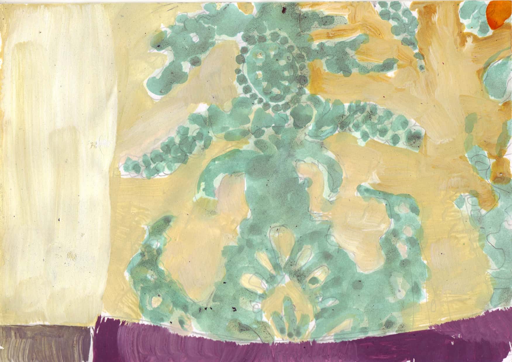 On Air II. Gouache and ink on paper, 15 x 21 cm, 2011