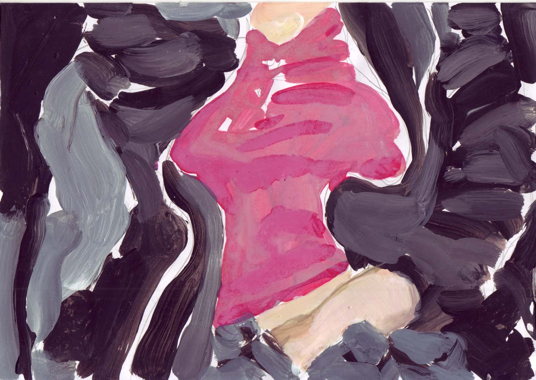 On Air XVI. Gouache and ink on paper, 15 x 21 cm, 2011