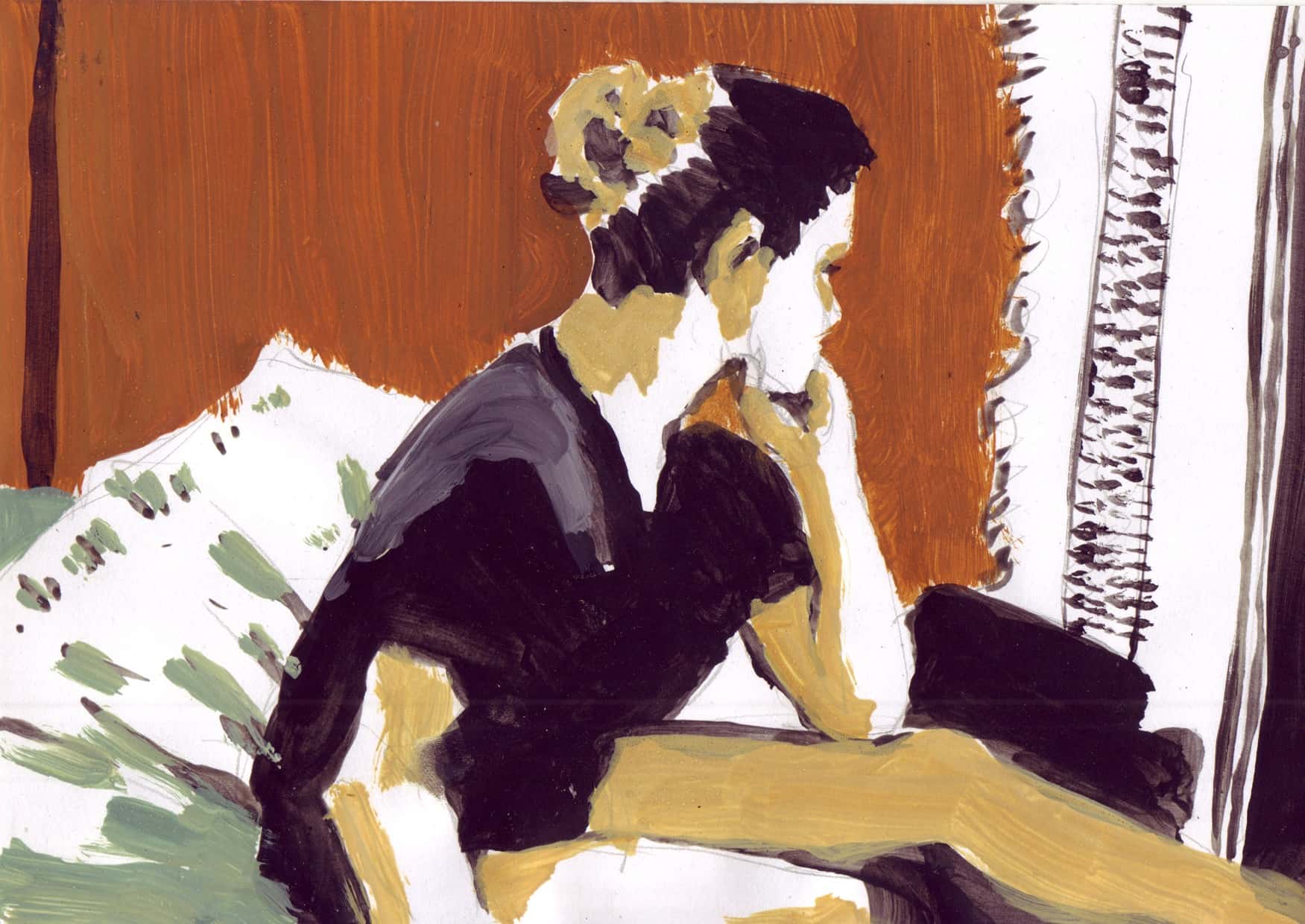 On Air XXIX. Gouache and ink on paper, 15 x 21 cm, 2011
