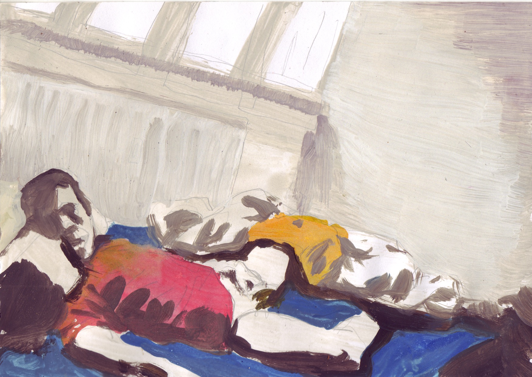 On Air XXXVI. Gouache and ink on paper, 15 x 21 cm, 2011