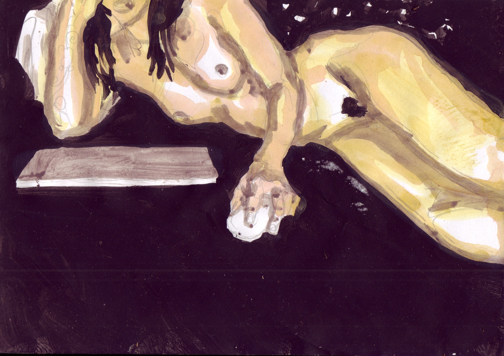 On Air XXXVII. Gouache and ink on paper, 15 x 21 cm, 2011