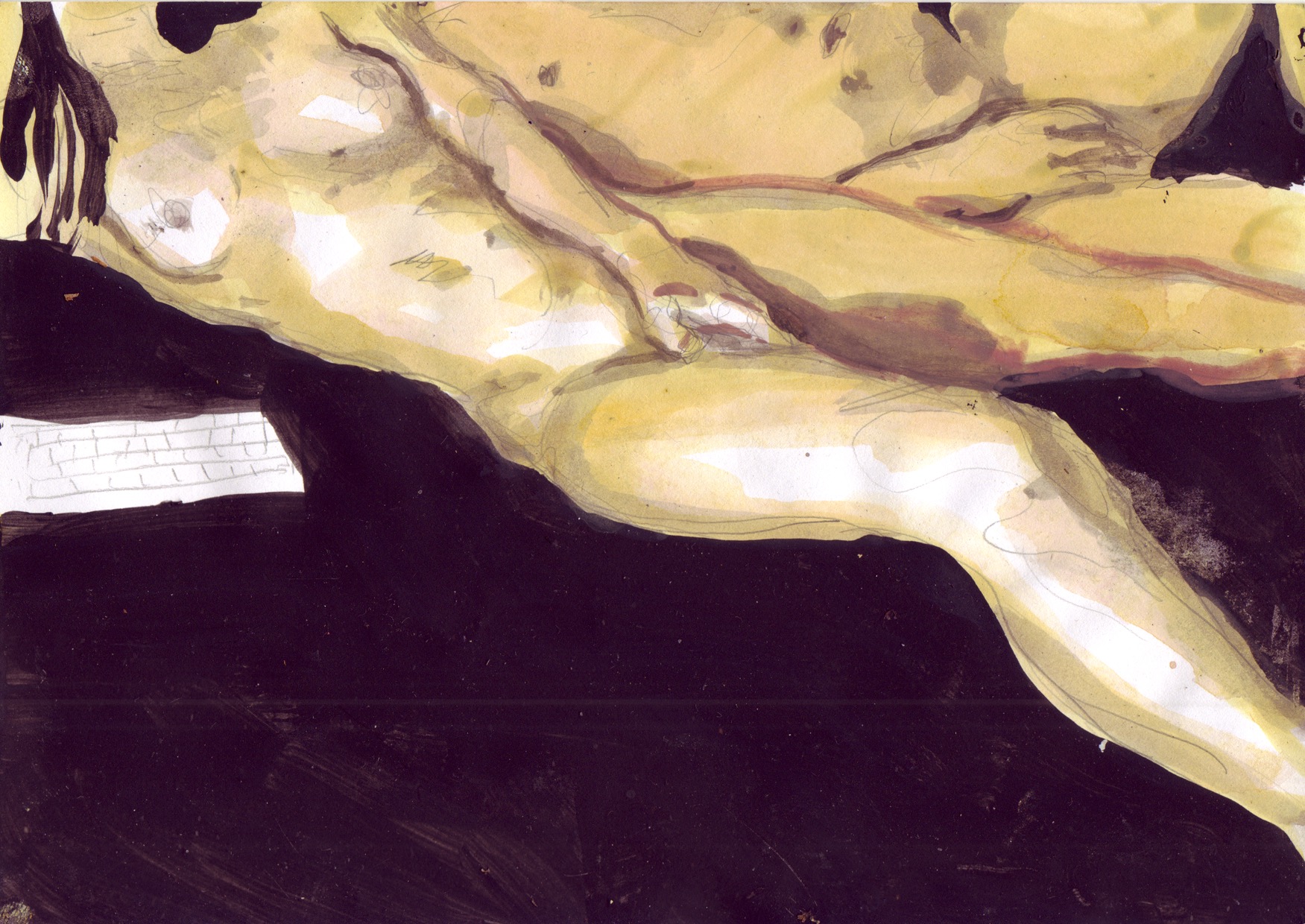 On Air XXXVIII. Gouache and ink on paper, 15 x 21 cm, 2011