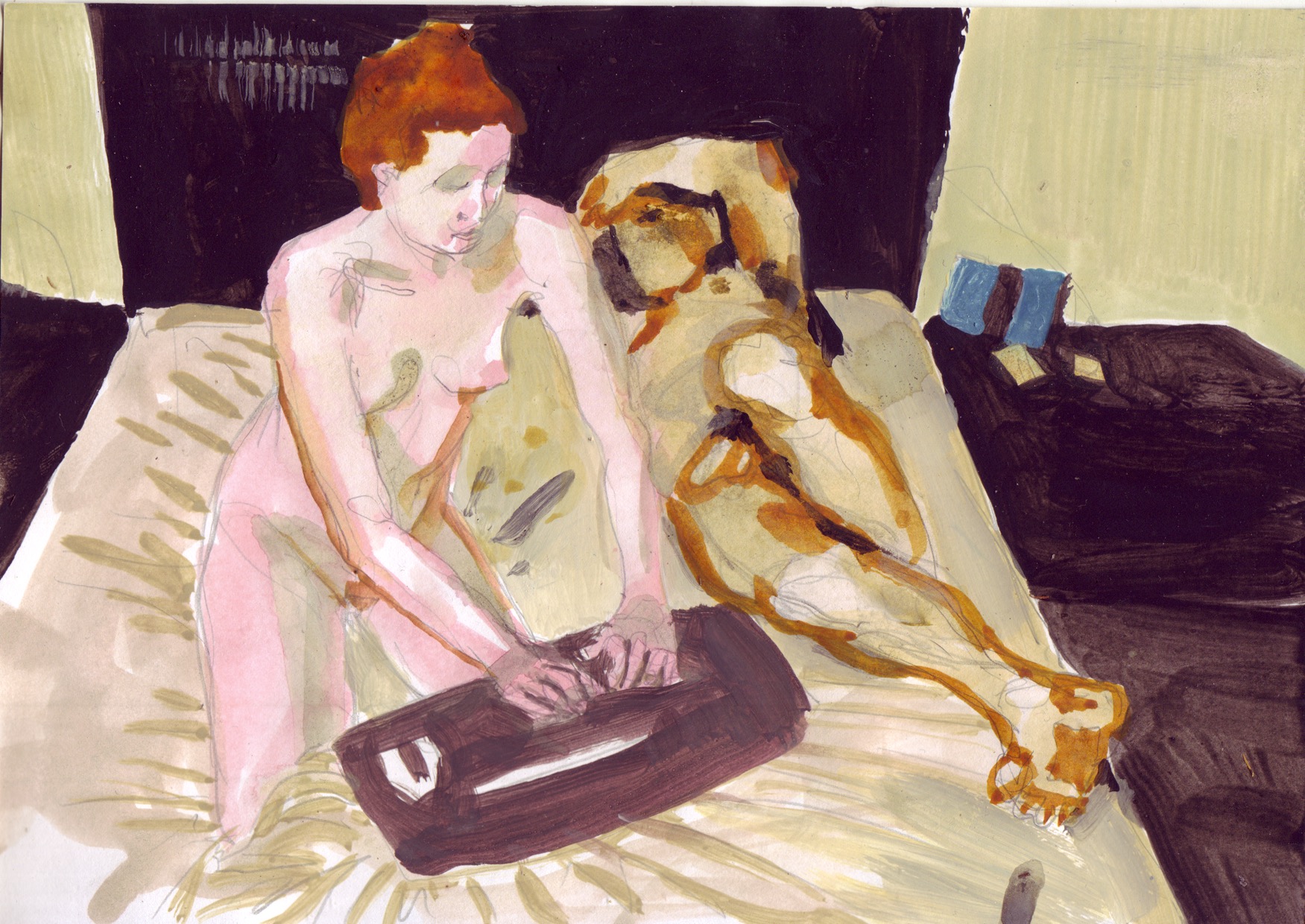 On Air XLII. Gouache and ink on paper, 15 x 21 cm, 2011