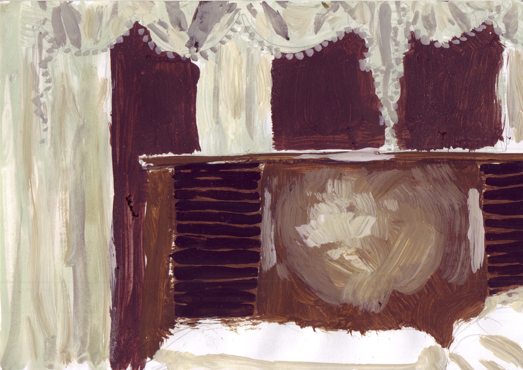 On Air L. Gouache and ink on paper, 15 x 21 cm, 2011